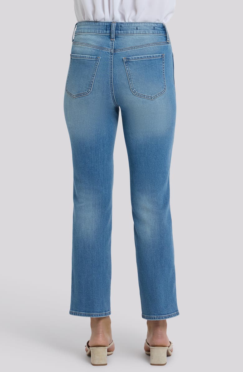 NYDJ Marilyn Paneled High Waist Ankle Straight Leg Jeans, Alternate, color, Port Sea