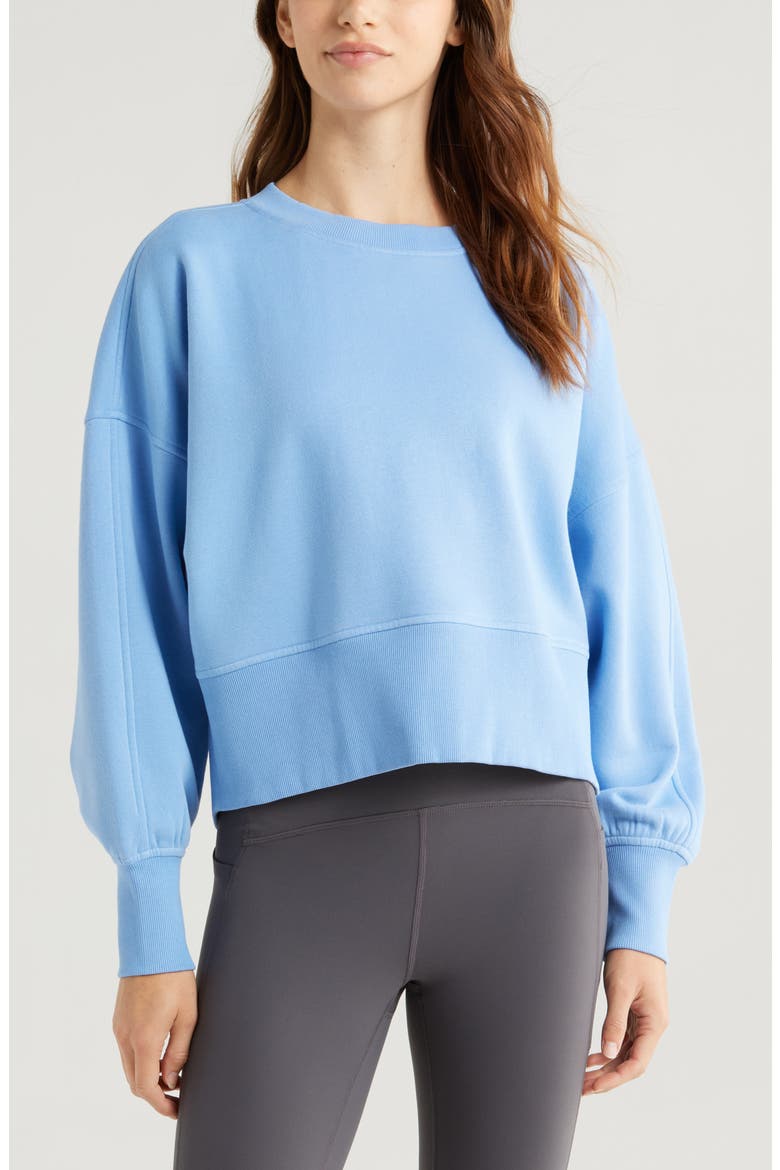 Cloud Fleece Relaxed Sweatshirt, Main, color, BLUE AZURINE
