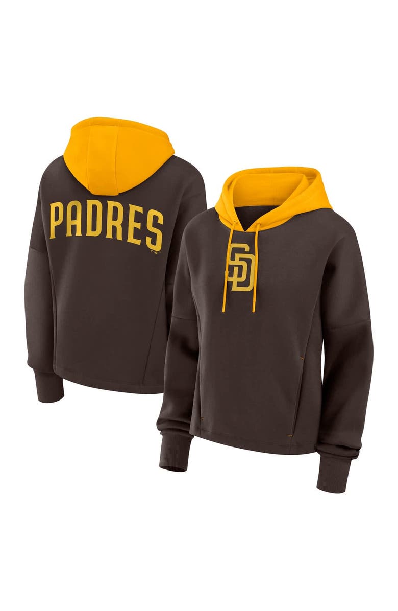 FANATICS Women's Fanatics Brown San Diego Padres Oversized Legacy Favorite Spectator Pullover Hoodie, Main, color, Brown