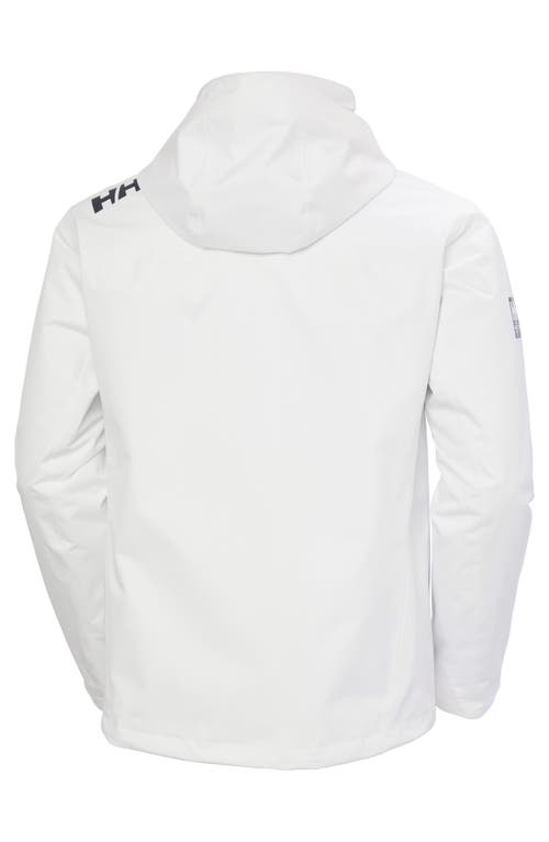 Helly Hansen Hooded Crew 2.0 Waterproof Midlayer Sailing Jacket In White