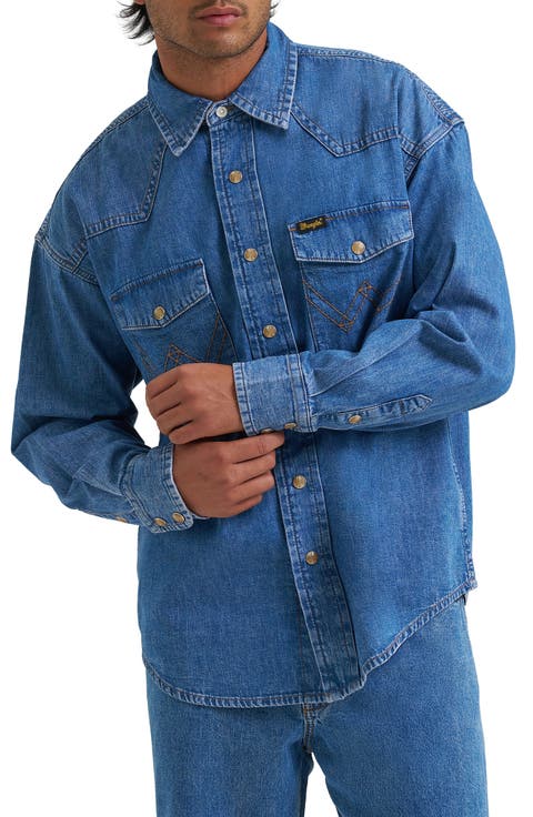 Long Sleeve Denim Western Shirt