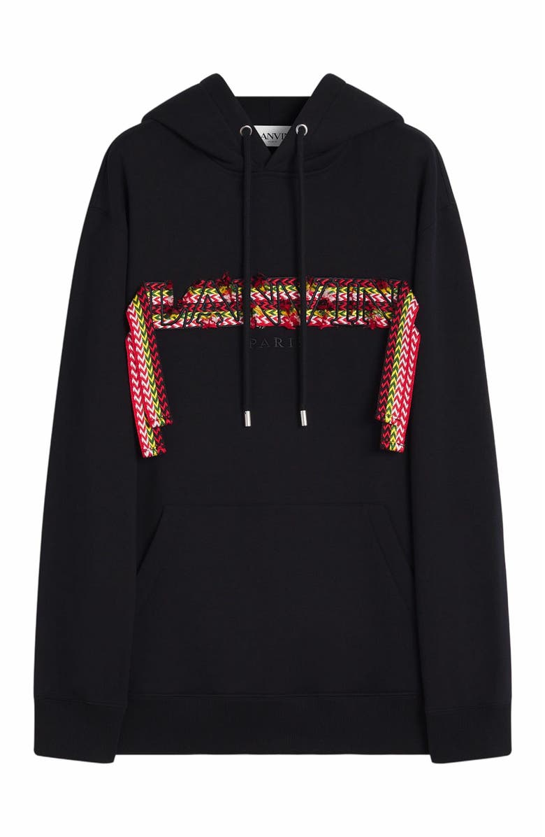 Lanvin Oversized Hoodie Lanvin Curblace, Alternate, color, Black