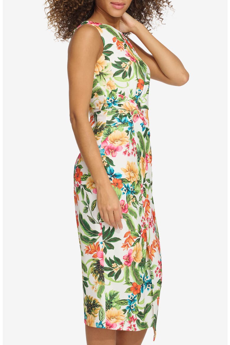 Print Crepe Scuba Body-Con Dress, Alternate, color, WHITE MULTI