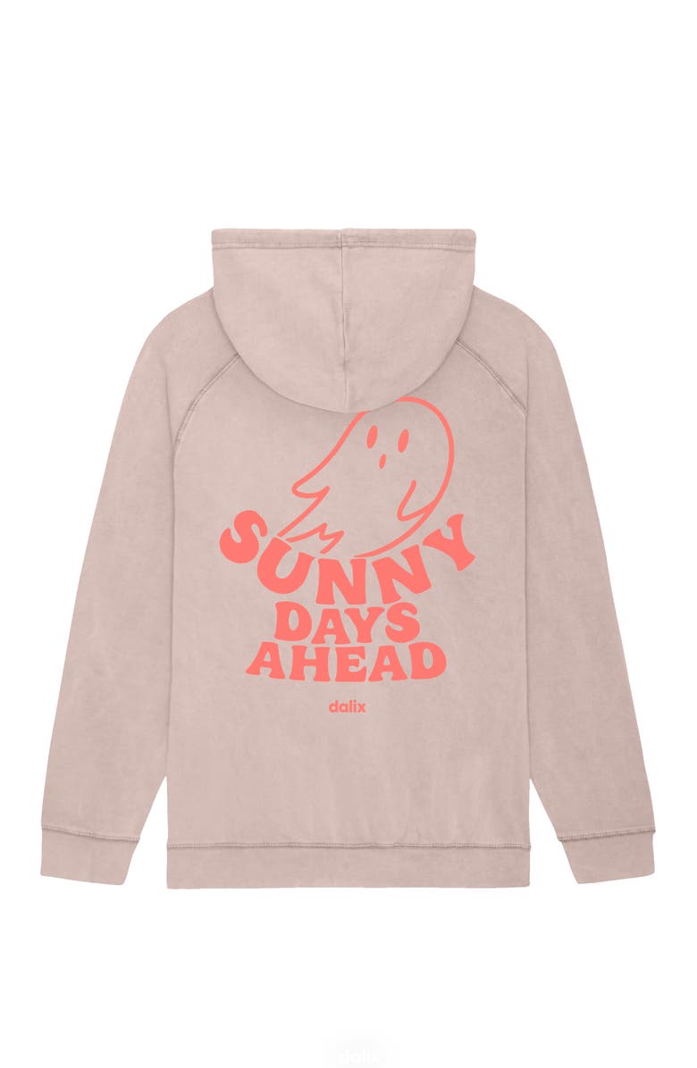 Dalix Womens Sunny Days Ahead Washed Hoodie, Alternate, color, Zinc
