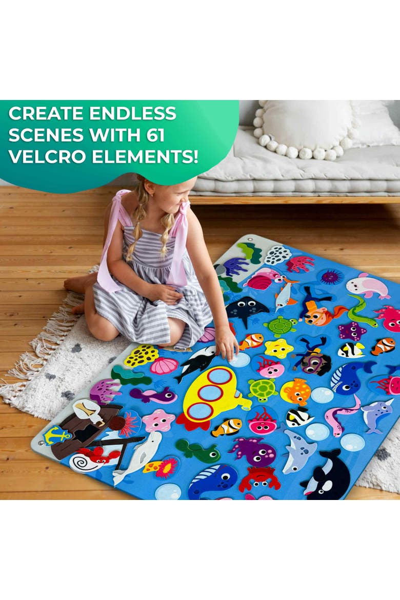 Kids Felt Board Learning Set, Alternate, color, Ocean