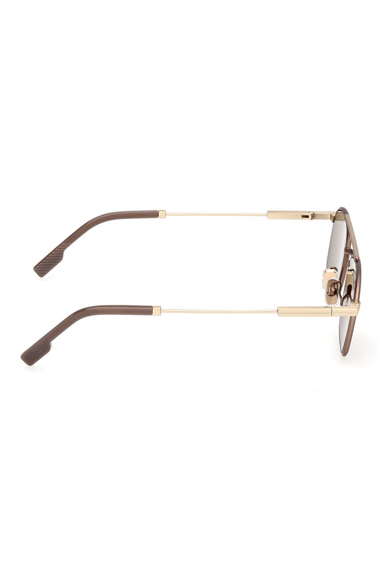 54mm Square Sunglasses, Alternate, color, SATIN DARK BRONZE / BROWN