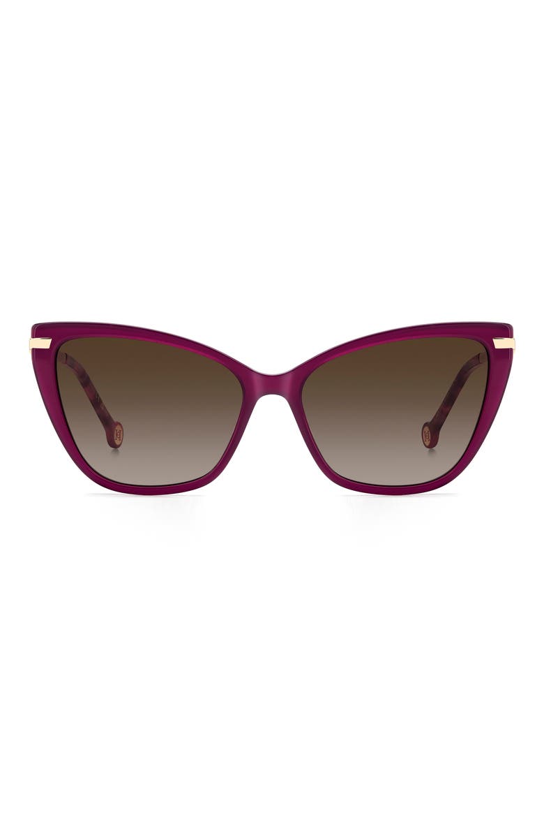 57mm Cat Eye Sunglasses, Main, color, CYCLAMEN