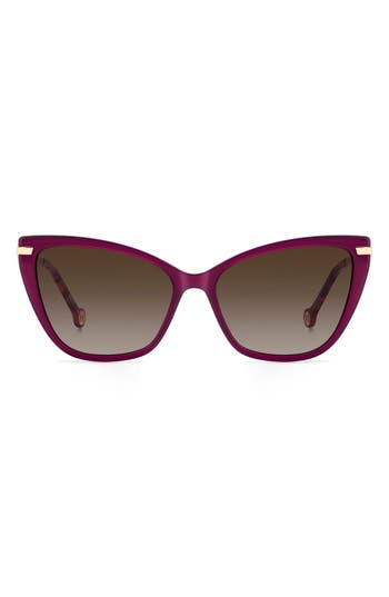Carolina Herrera 57mm Cat Eye Sunglasses In Pink