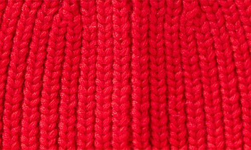 Mackage Kids' Jude Cuff Recycled Wool Blend Rib Beanie In Red