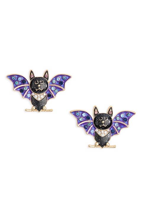 Bat Drop Earrings