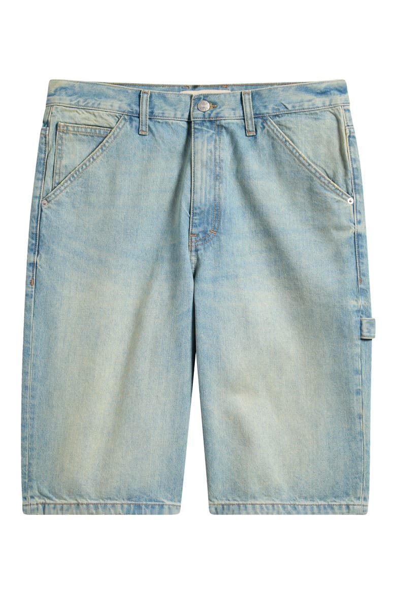 Tobias Denim Carpenter Shorts, Alternate, color, LIGHT BLUE BLEACHED DENIM