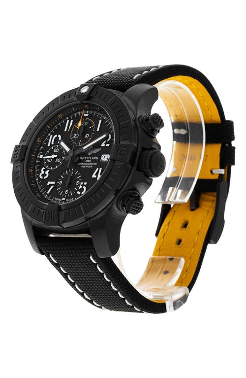 WATCHFINDER & CO. WATCHFINDER & CO. BREITLING PREOWNED AVENGER CHRONOGRAPH 45 NIGHT MISSION WATCH, 45MM 