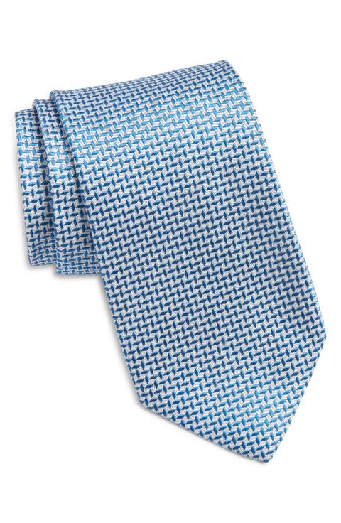 Gervais Chevron Jacquard Silk Tie
