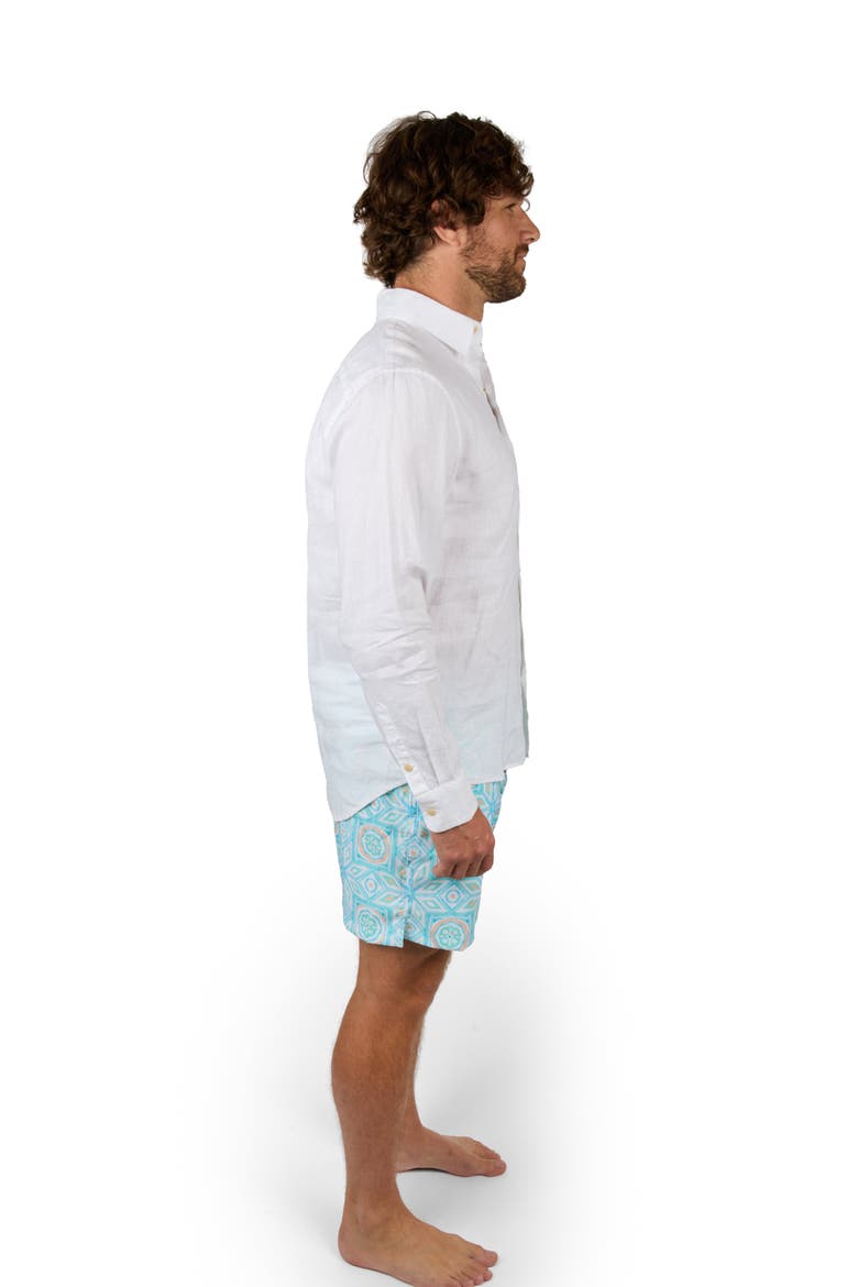 The Casa Blanca - Long Sleeve White Linen Shirt, Alternate, color, White