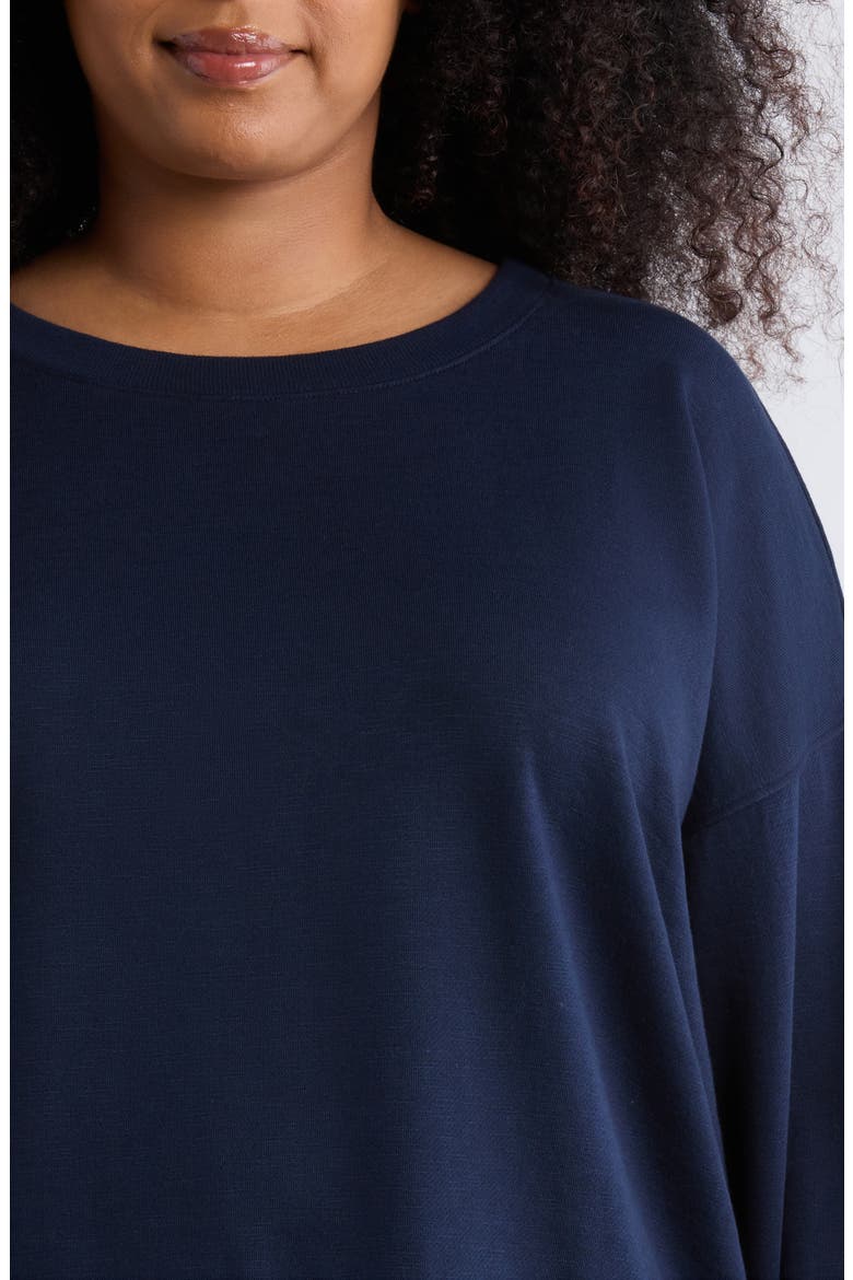 Crop Organic Cotton Sweatshirt, Alternate, color, INK