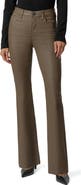 KUT from the Kloth Stella Coated Raw Hem High Waist Flare Jeans