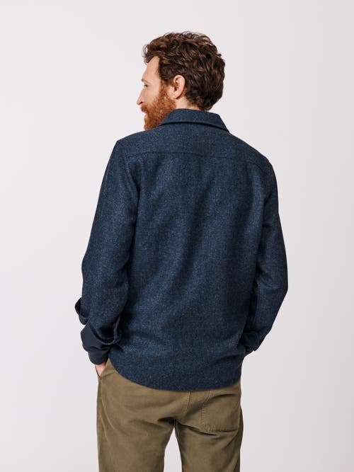 Aubin Ravendale Wool Shirt In Blue