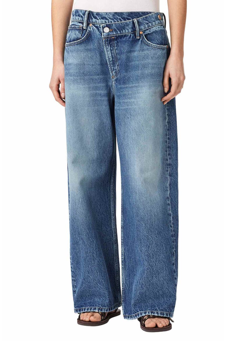 Aki Crossover Wide Leg Jeans, Main, color, VINTAGE INDIGO