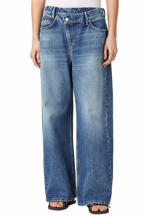 Aki Crossover Wide Leg Jeans (Vintage Indigo)