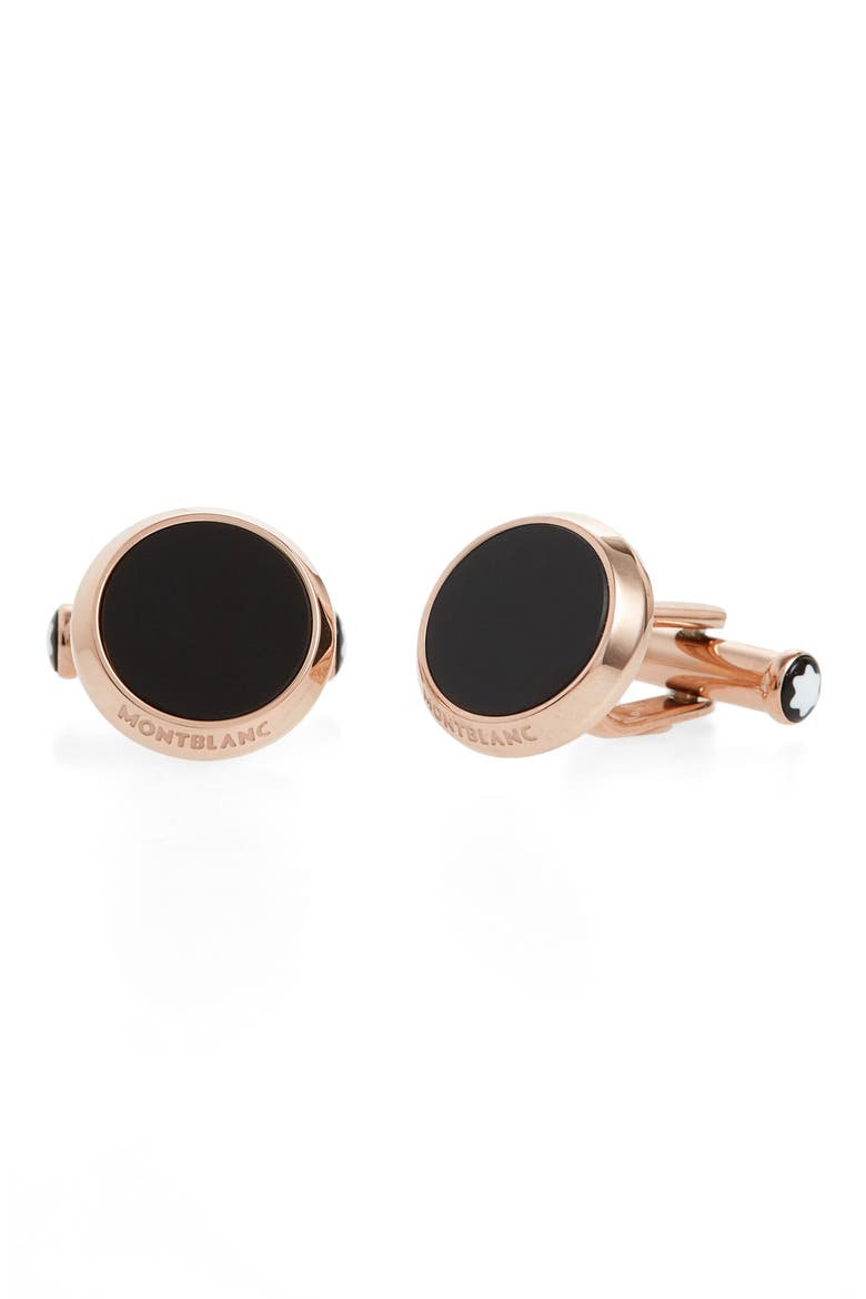 Onyx Cuff Links, Main, color, BLACK