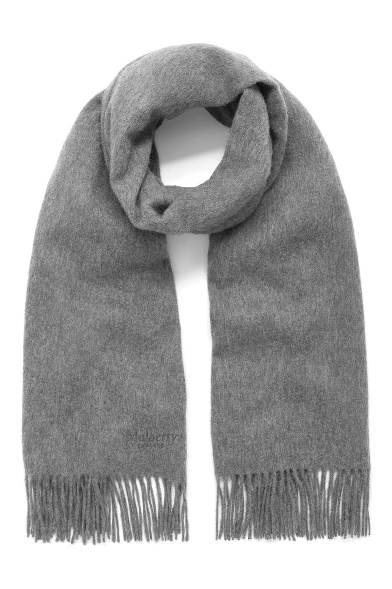 Solid Wool Scarf, Main, color, GREY MELANGE