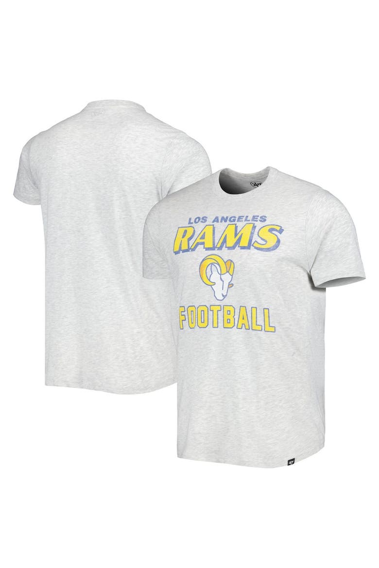 Men's '47 Heathered Gray Los Angeles Rams Dozer Franklin Lightweight T-Shirt, Main, color, Gray