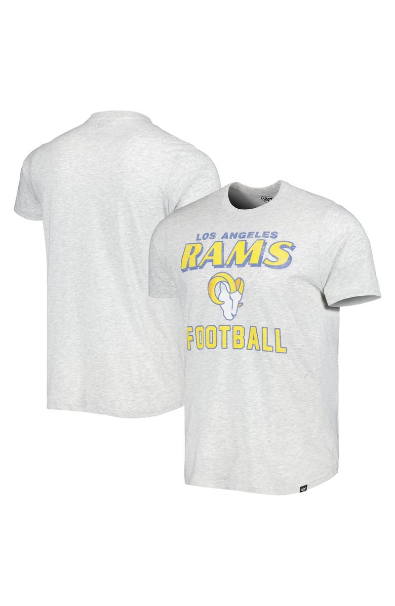 '47 Men's '47 Heathered Gray Los Angeles Rams Dozer Franklin Lightweight T-Shirt, Main, color, Gray