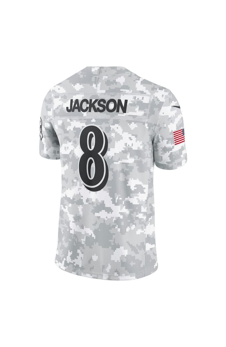Nike Men's Nike Lamar Jackson Arctic Camo Baltimore Ravens 2024 Salute to Service Limited Jersey, Alternate, color,
