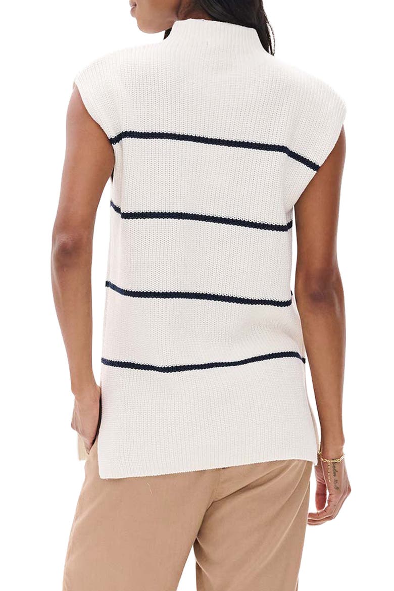 Sleeveless Mock Neck Sweater Tunic, Alternate, color, CREAM