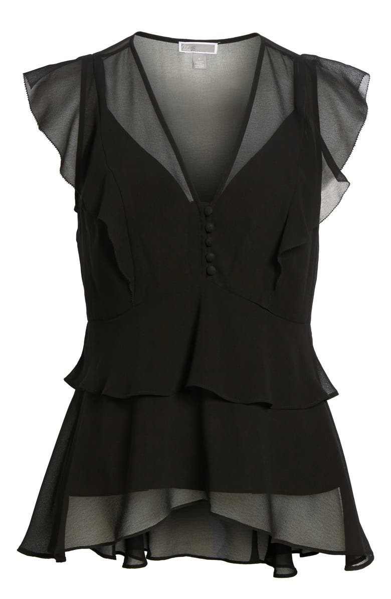 Chelsea28 High/Low Chiffon Top, Alternate, color, 