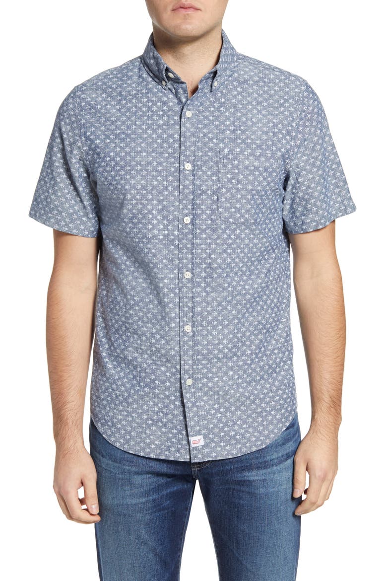 Finn Murray Slim Fit Plaid Stretch Button-Down Shirt, Main, color, MOONSHINE