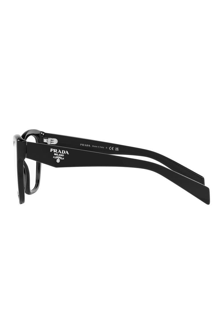 54mm Square Optical Glasses, Alternate, color, BLACK