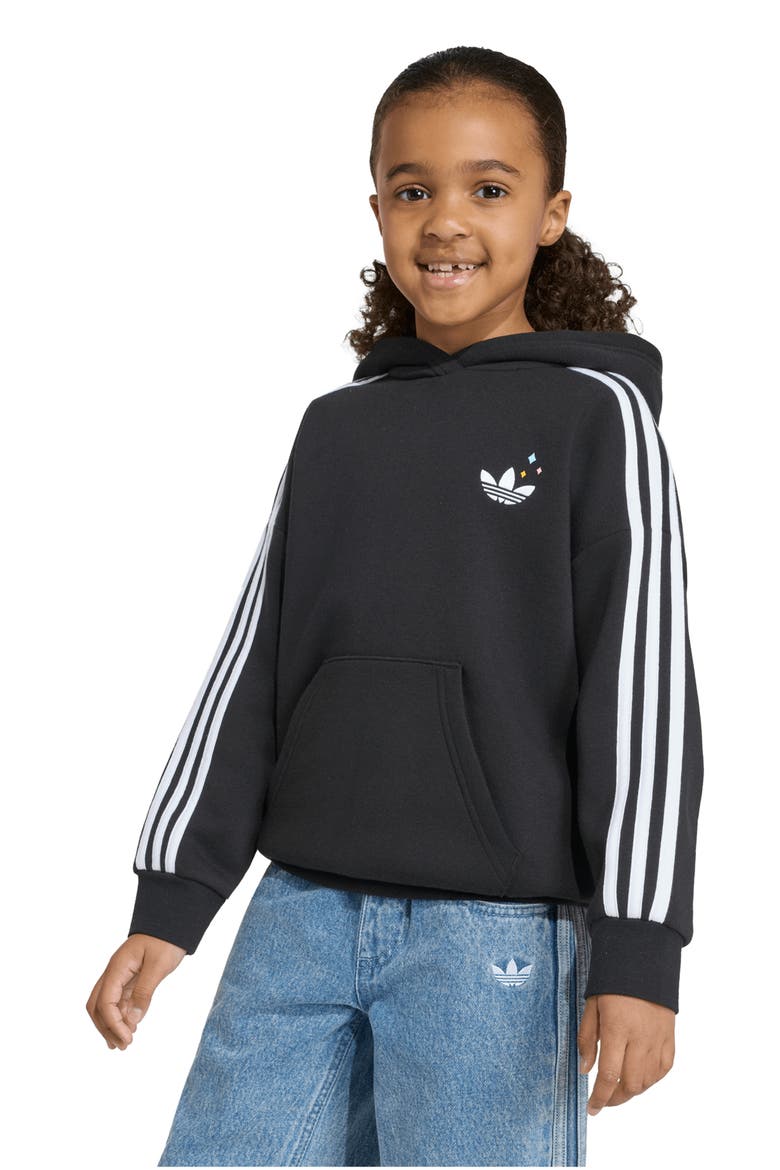 Kids' Care Bears Trefoil Hoodie, Alternate, color, BLACK