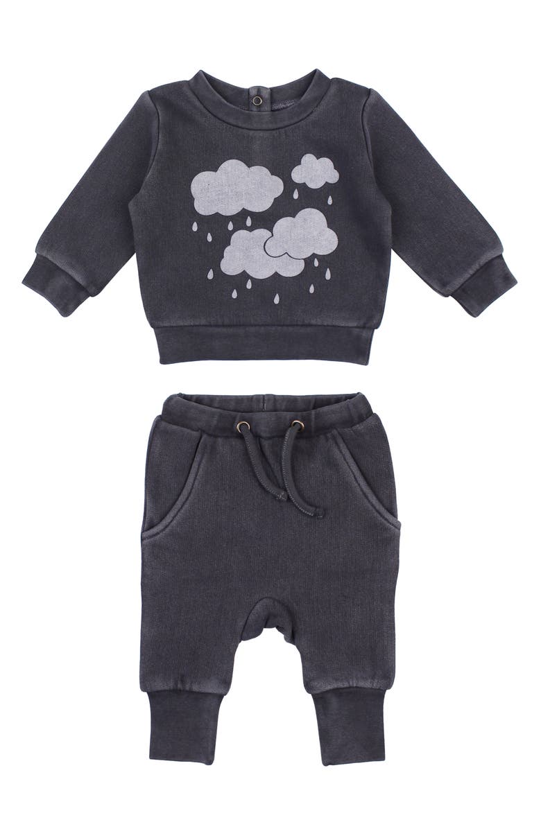 L'ovedbaby Cozy Organic Cotton Graphic Sweatshirt & Joggers Set, Main, color,