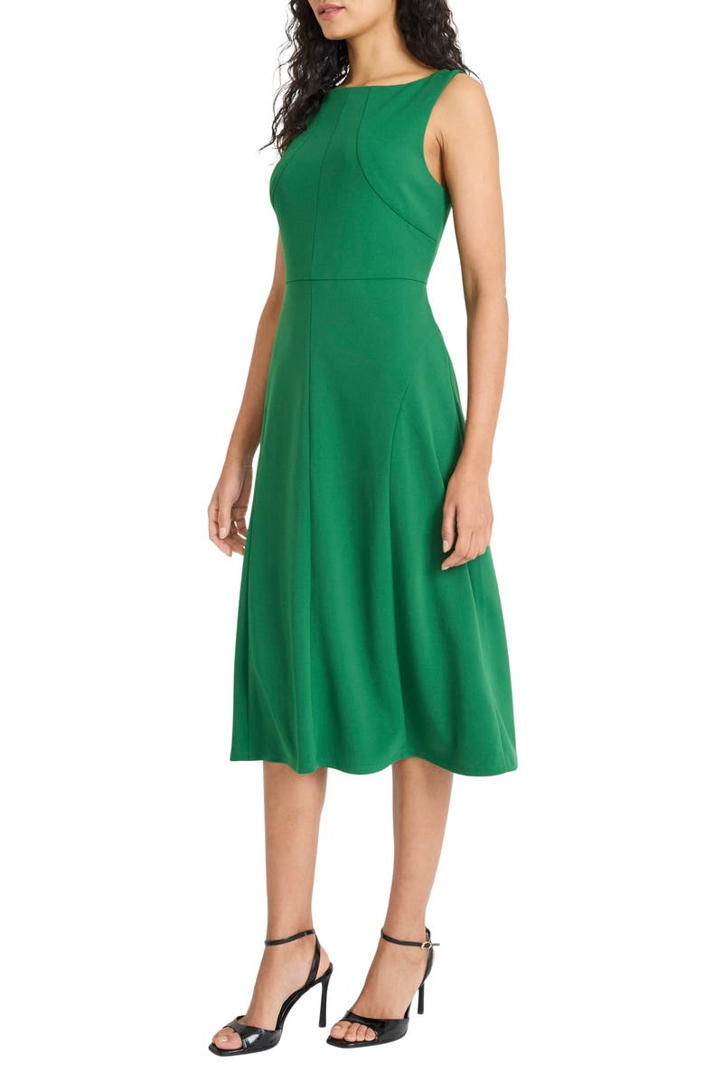 Maggy London Boat Neck Sleeveless Fit & Flare Dress, Alternate, color, Formal Garden