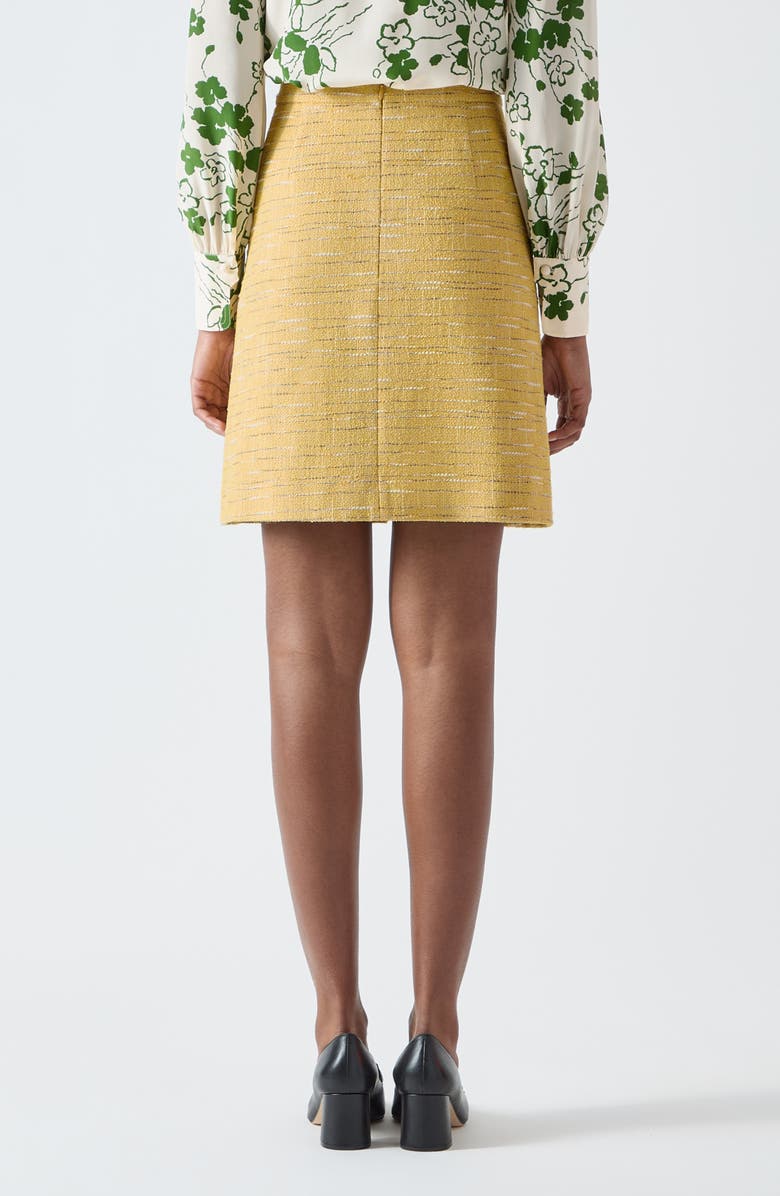 LK Bennett Varley Tweed Miniskirt, Alternate, color, Yellow