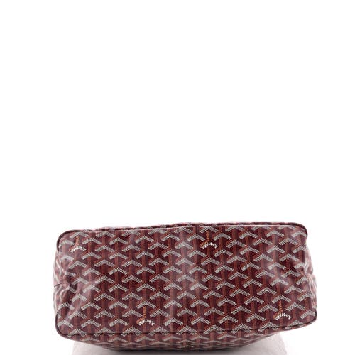 Pre-owned Goyard Goyard Boheme Hobo Coated Canvas In Red