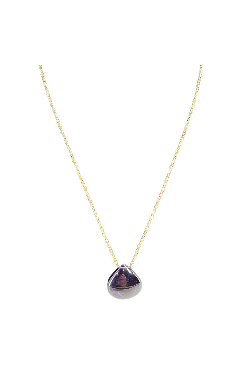 MADISON BEVERLY HILLS Deep Amethyst Teardrop Pendant Necklace, Main, color, Purple