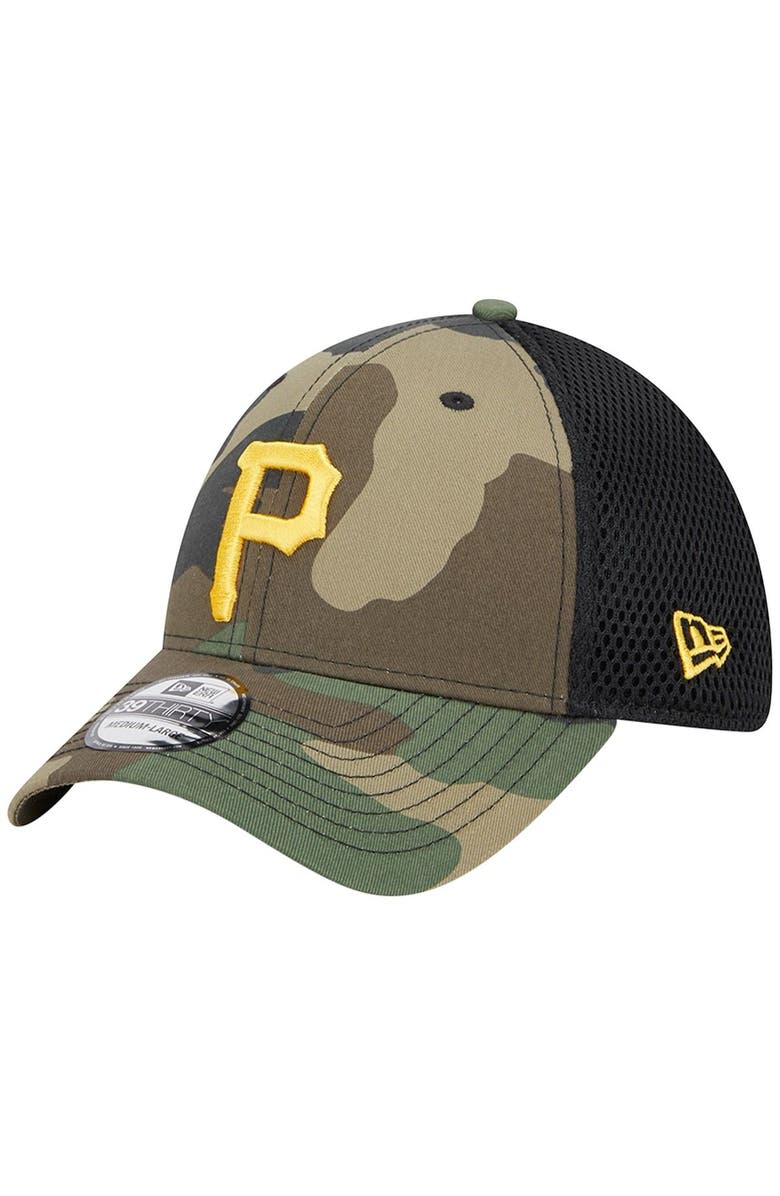 New Era Men's New Era Camo Pittsburgh Pirates Team Neo 39THIRTY Flex Hat, Main, color, 