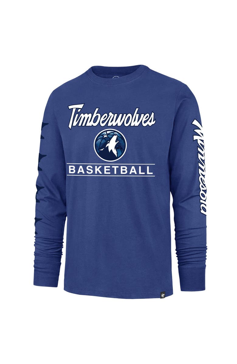 '47 Men's '47 Blue Minnesota Timberwolves 2023/24 City Edition Triplet Franklin Long Sleeve T-Shirt, Alternate, color, 