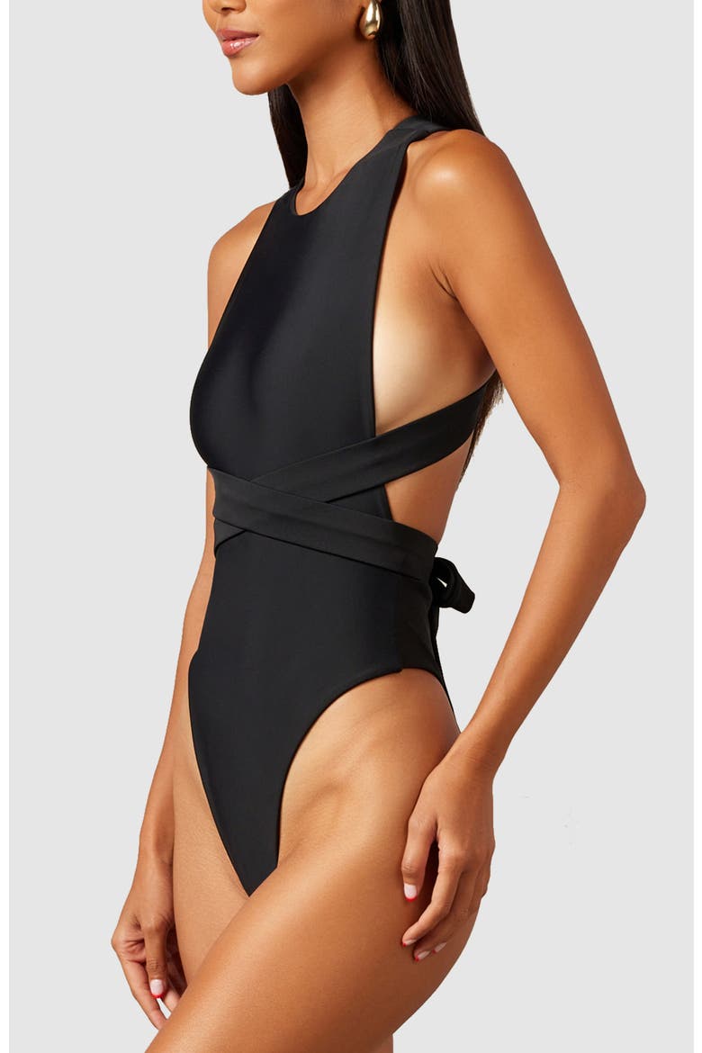 Ethos One-Piece Swimsuit, Alternate, color, Black