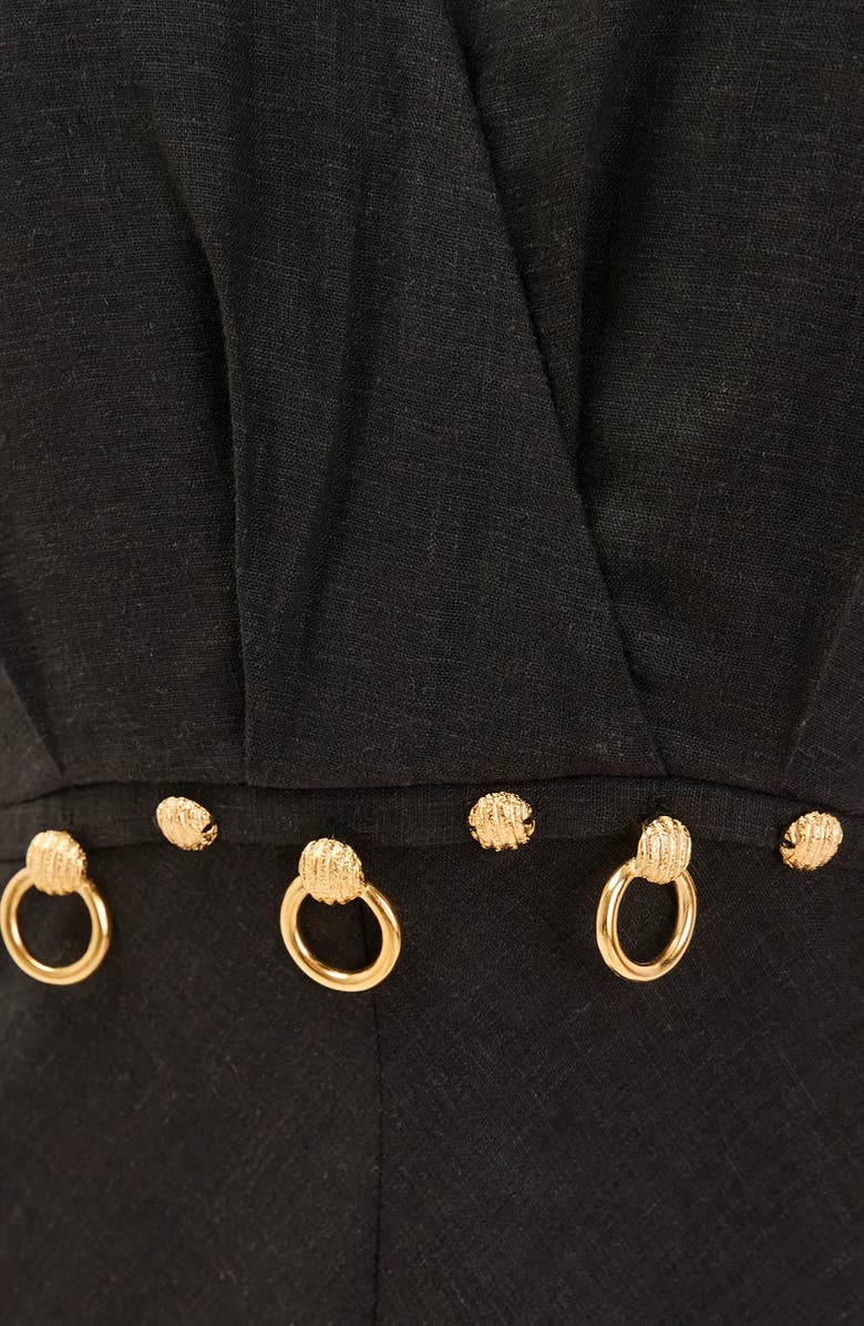 ViX Paula Hermanny Hailey Halter Cover-Up Dress, Alternate, color, Black