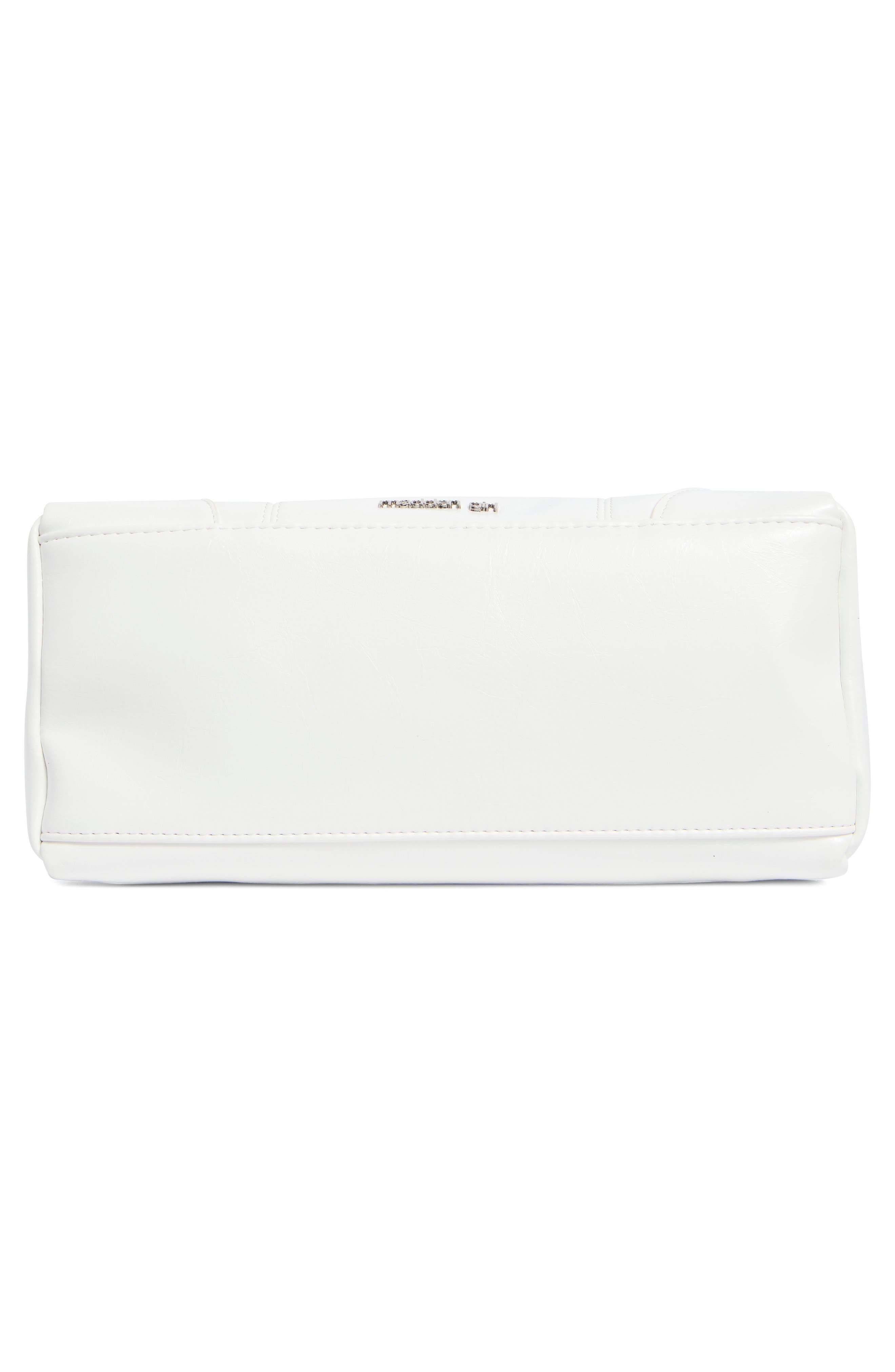 Madden Girl Kids' Crinkle Faux Leather Satchel, Alternate, color, White