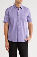 NICOBY Regular Fit Short Sleeve Knit Button-Up Shirt