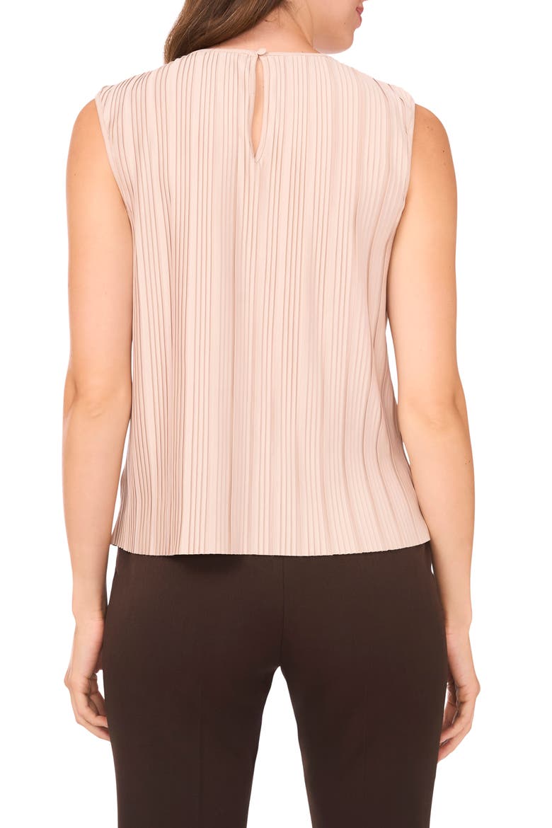 Pleated Sleeveless Top, Alternate, color, NOMAD CAMEL