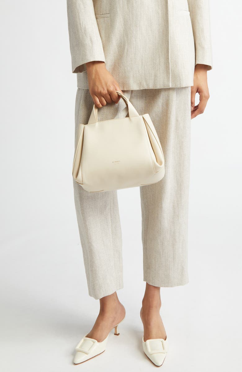 Ree Projects Medium Avy Leather Top Handle Bag, Alternate, color, Beige