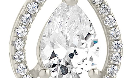 Sterling Forever Angela Cubic Zirconia Drop Earrings In Silver