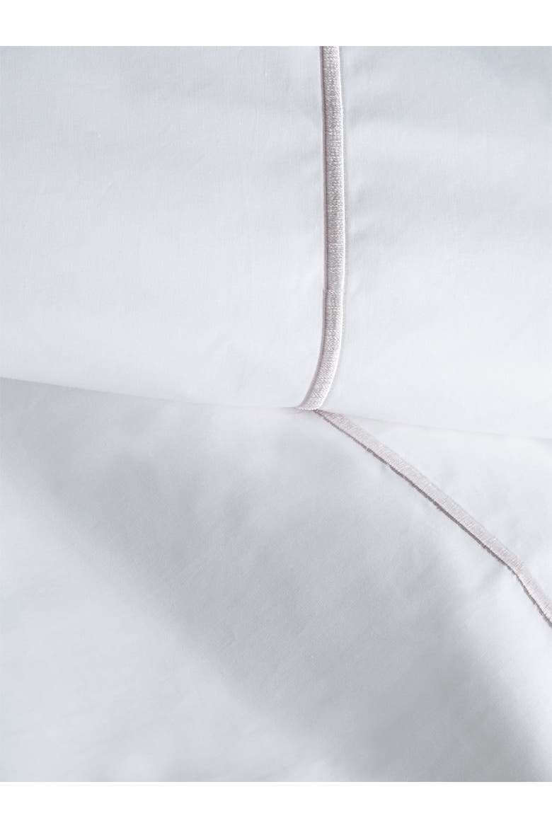 Marrow Stripe Cotton Percale Duvet Set, Alternate, color, GREY/WHITE