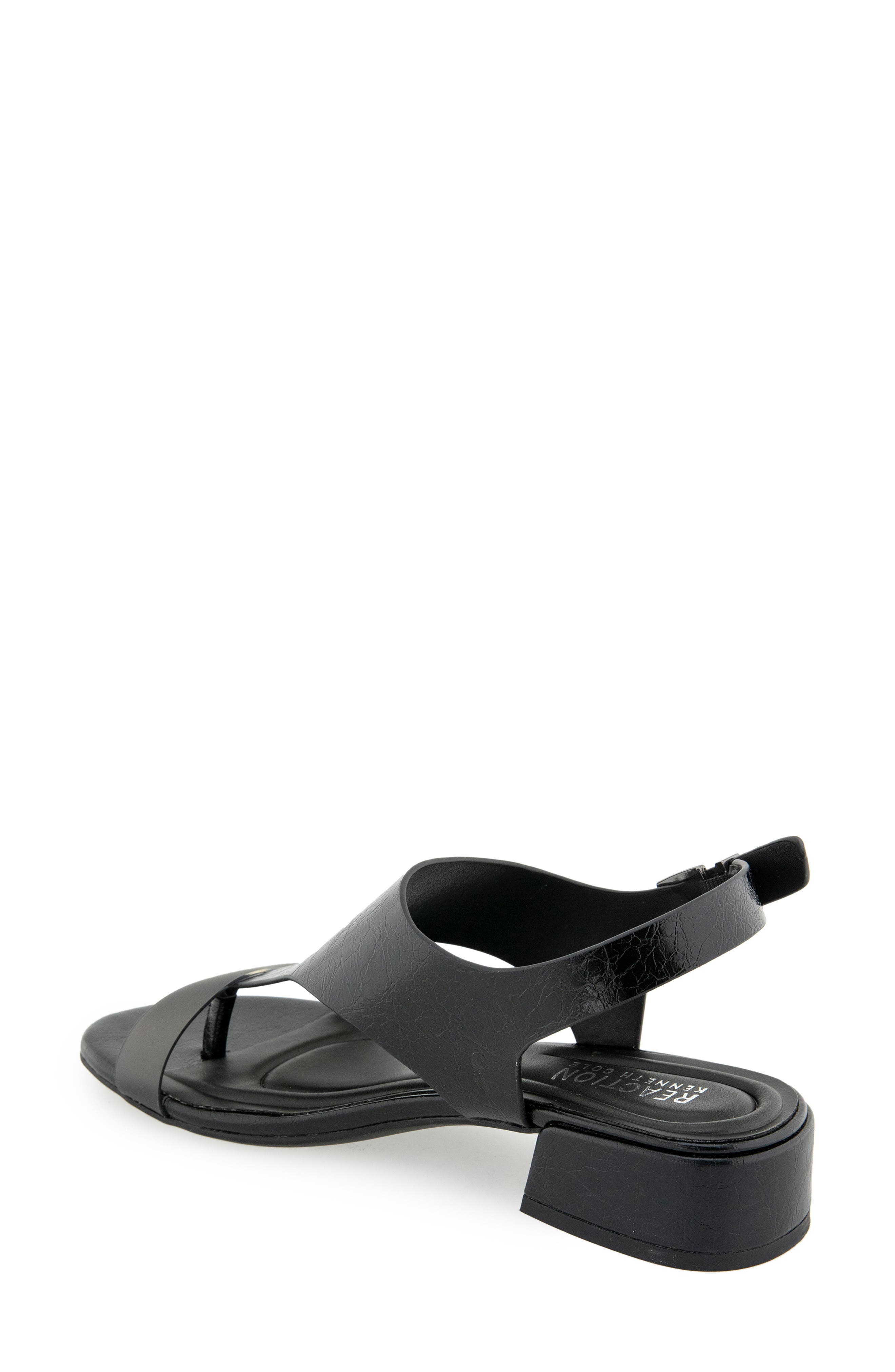 Reaction Kenneth Cole Kure Block Heel Sandal, Alternate, color, Black
