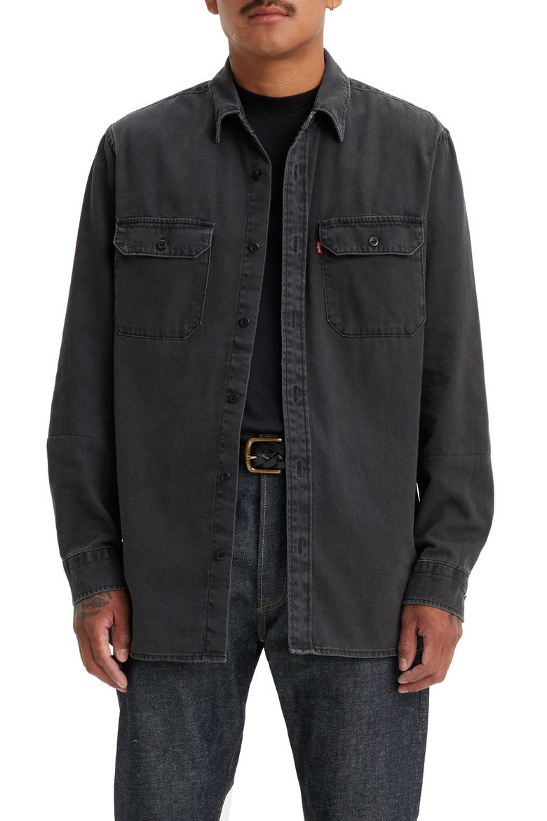 Jackson Worker Shirt, Main, color, COSMO WASHED BLACK